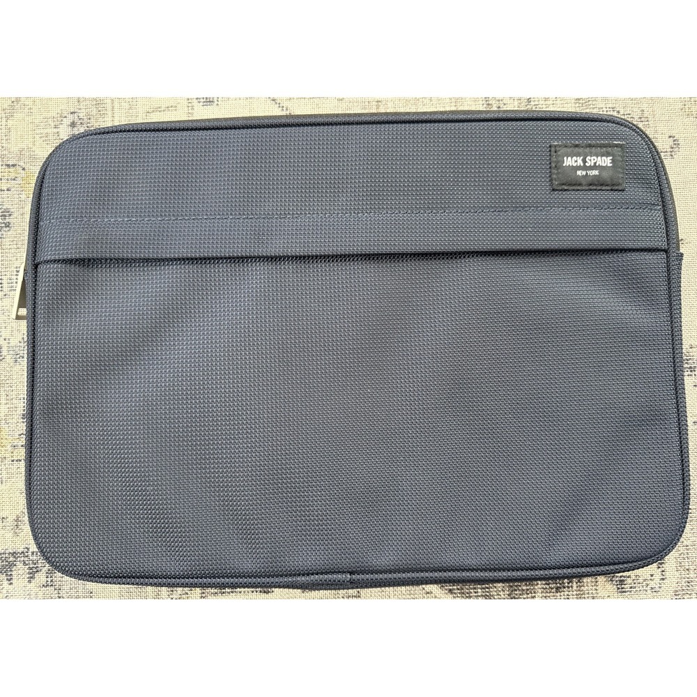 Jack Spade New York Padded Sleeve Pocket for 13-in Laptops - Navy Blue/Black NEW